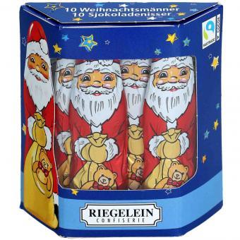 Шоколадні Санта-Клауси Riegelein Santa Clauses (10 шт.х12,5 г) 125 г Німеччина