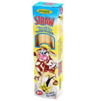 Трубочки для молока Ваніль Woogie Straws with Vanille flavour (8 шт.x4г) 32 г Австрія
