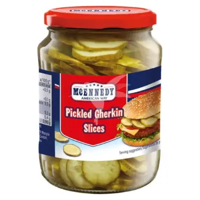 Огірки мариновані шматочками McEnnedy Pickled Gherkin Slices 670г/400г Польща