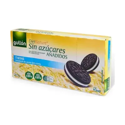 Печиво БЕЗ САХАРА Какао сендвіч з кремом Gullon Diet Nature Sin Azucares Anadidos Twins 210г Іспанія