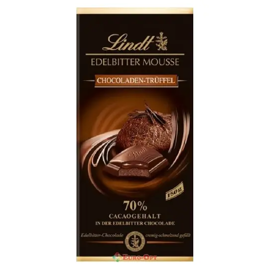 Шоколад Lindt Edelbitter Mousse Chocoladen Truffel 70% 150г Німеччина