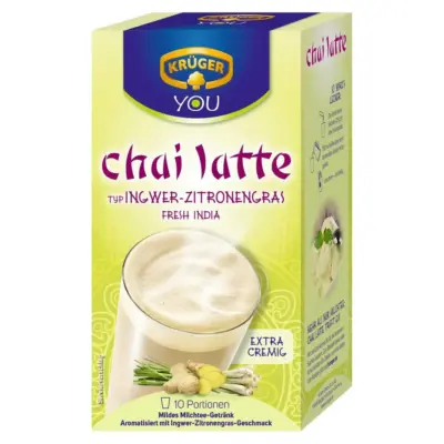 Молочний чай Kruger Chai Latte Ingwer Zitronen (10штх25г) 250г Німеччина