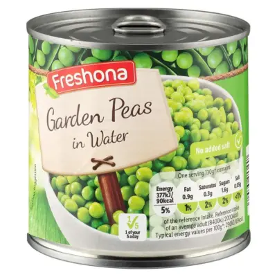 Зелений горошок консервований Freshona Garden Peas 265/400г Польща