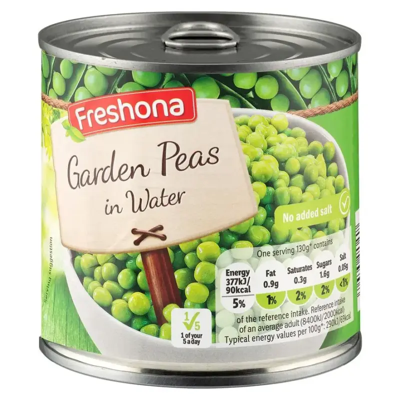 Зелений горошок консервований Freshona Garden Peas 265/400г Польща