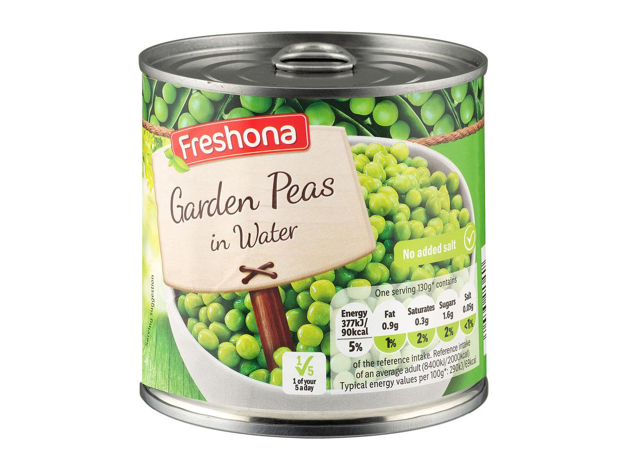 Зелений горошок консервований Freshona Garden Peas 265/400г Польща