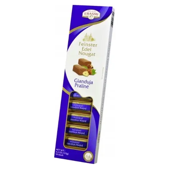 Цукерки з фундуком “Краща благородна нуга” ERASMI Marzipan Feinster Edel Nougat125г Німеччина