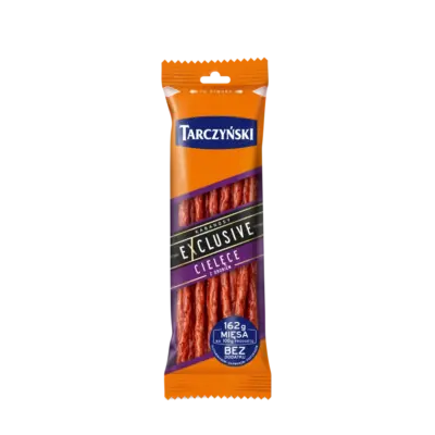 Ковбаски Кабаноски з телятини, БЕЗ ГЛЮТЕНА, KABANOSY EXCLUSIVE CIEL ⁇ CE 90 г Польща