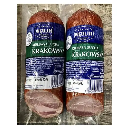 Колбаса зі свинини (Ветчинно-рублена) Краковська Kiełbasa Krakowska Wedlin, 260 г Польща