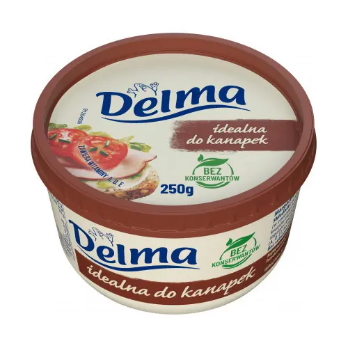 Маргарин БЕЗ КОНСЕРВАТІВ Delma Extra 39% 250 г Польща
