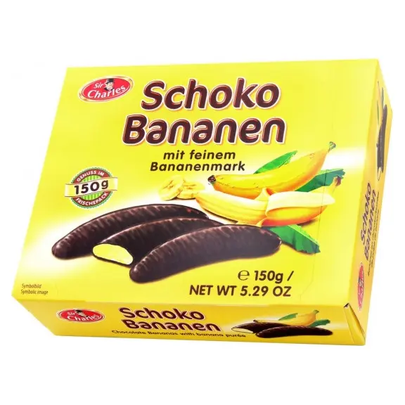 Цукерки шоколадні з банановою начинкою Sir Charles Schoko Bananen Австрія 150г