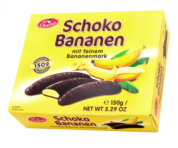 Цукерки шоколадні з банановою начинкою Sir Charles Schoko Bananen Австрія 150г