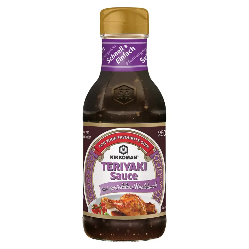 Соус із смаженим часником Kikoman, Japan TERIYAKI Sauce mit gerostetem knoblauch 250 мл Нідерланди