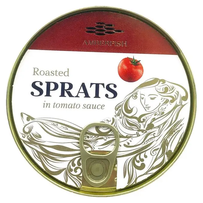 Шпроти смажені в томатному соусі Amberfish Roasted Sprats Латвія 240г