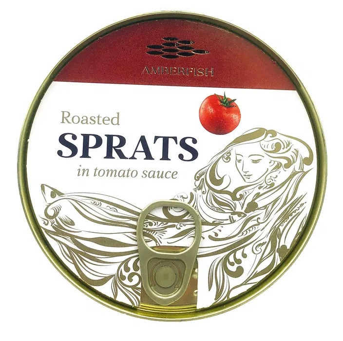 Шпроти смажені в томатному соусі Amberfish Roasted Sprats Латвія 240г