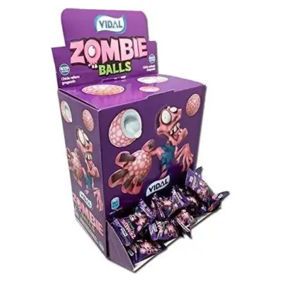 Жувальні гумки БЕЗ ГЛЮТЕНА Зомбі Болс Vidal Zombie Balls (200шт х 5 г) Іспанія