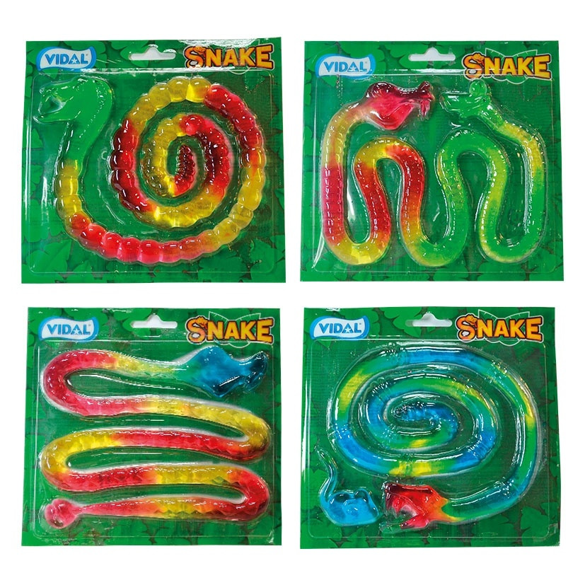 Желейні цукерки без глютену Snake Jelly (Змія 1м) Vidal Іспанія 66 г