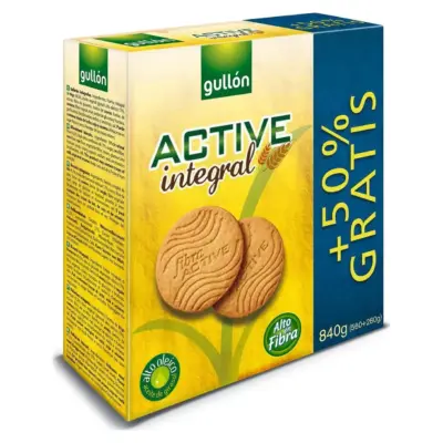 Печиво Цільнозернові Gullon Active Integral , (3х280г) 840г. Іспанія
