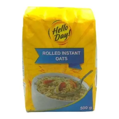 Вівсяні Пластівці швидкого приготування Hello Day Rolled Instant Oats 500 г Польща