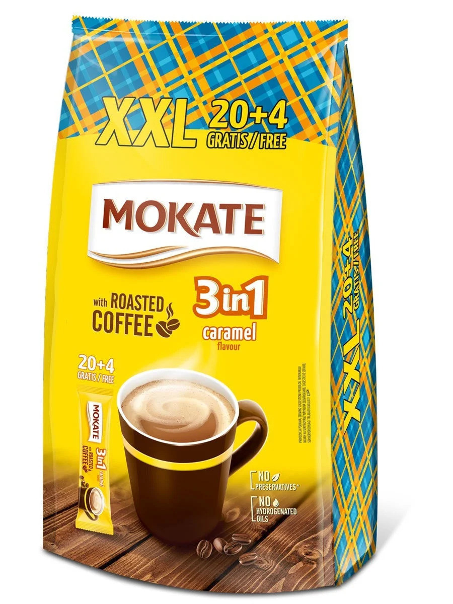 Кавовий напій Карамель MOKATE Karamel (17 г Х 24шт.) 408г Польща