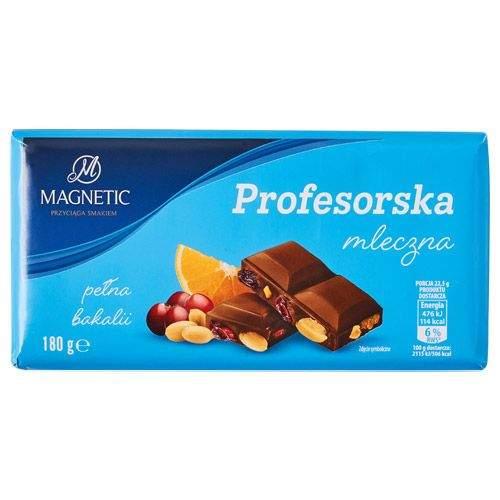 Шоколад молочний "Професор" з Апельсином, Арахісом і родзинками Magnetic Profesorska 180 г Польща