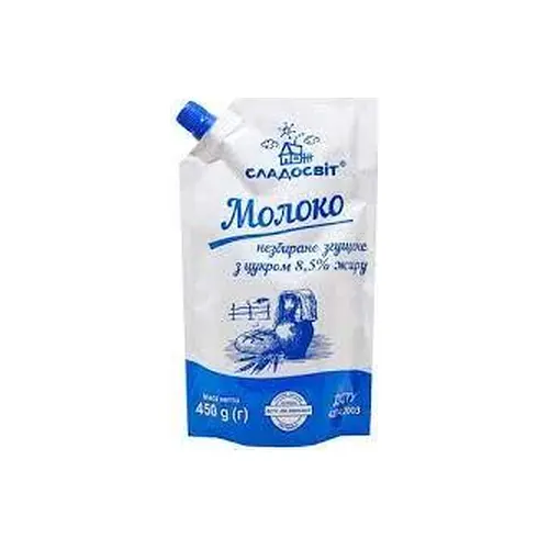 Молоко згущене суцільне з цукром Солодосвіт 8,5% 270г Україна