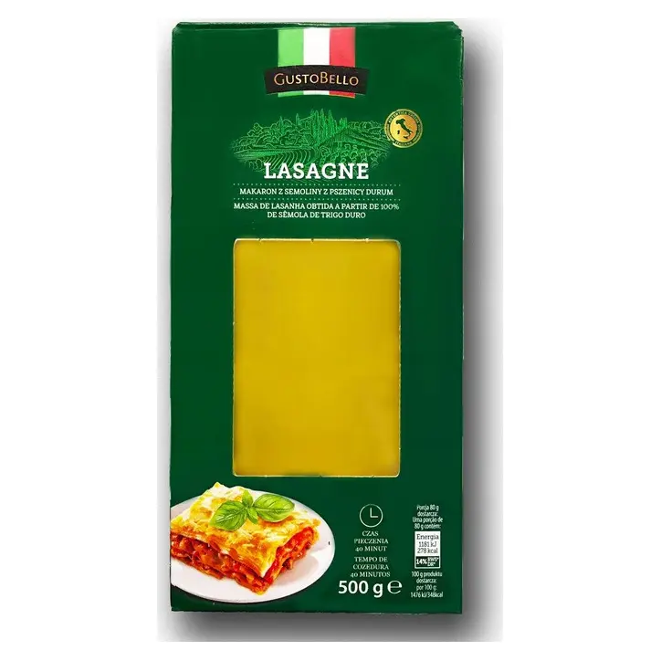 Макаронні вироби Лазанья Gustobello Lasagne 500 г Італія