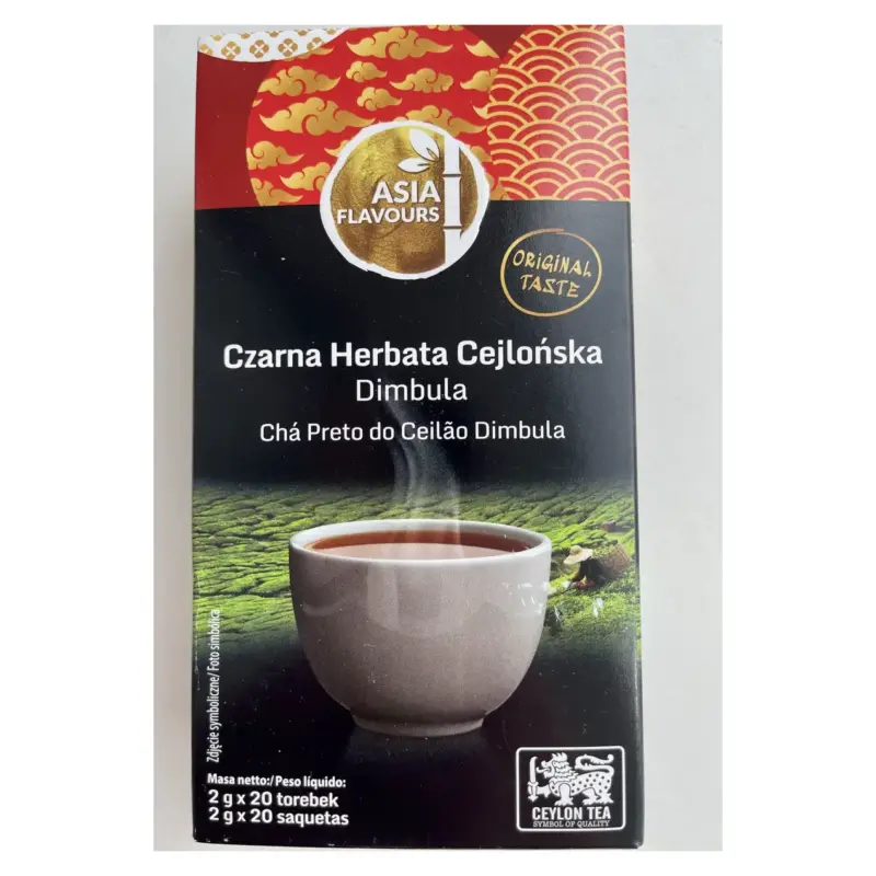 Чорний цейлонський чай з плантації Dimbula ASIA Flavours (2 гх20шт) 40г