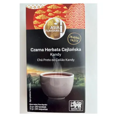 Чорний цейлонський чай з плантації Kandy ASIA Flavours (2 гх20шт) 40г