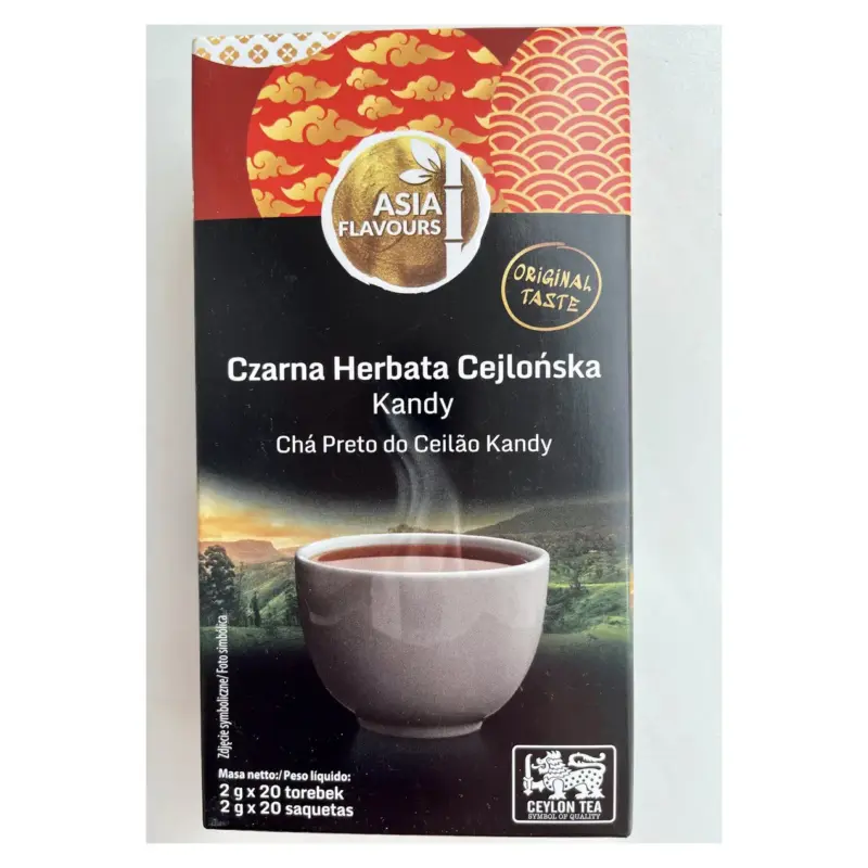 Чорний цейлонський чай з плантації Kandy ASIA Flavours (2 гх20шт) 40г