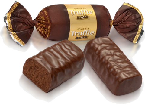 Цукерки глазуровані з начинкою з цукеркової маси "Truffle elite" ТМ Бісквіт шоколад" 500 г