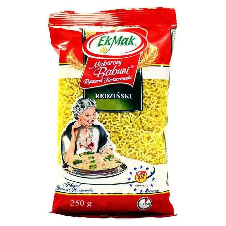 Макаронні вироби Букви Babuni EkMak Literki Польща 250 г