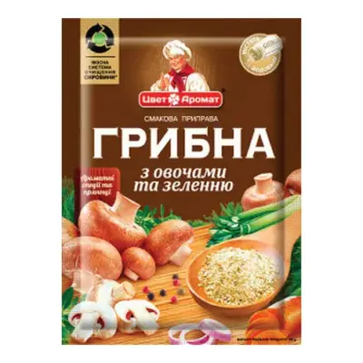 Приправа смакова грибна, ТМ "КвітАромат" 80 г