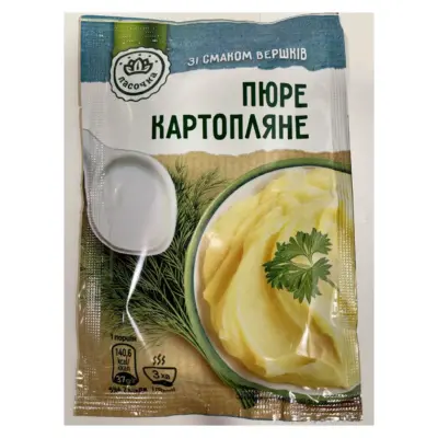 Пюре картопляне швидкого приготування зі смаком вершків ЛАСОЧКА 37г