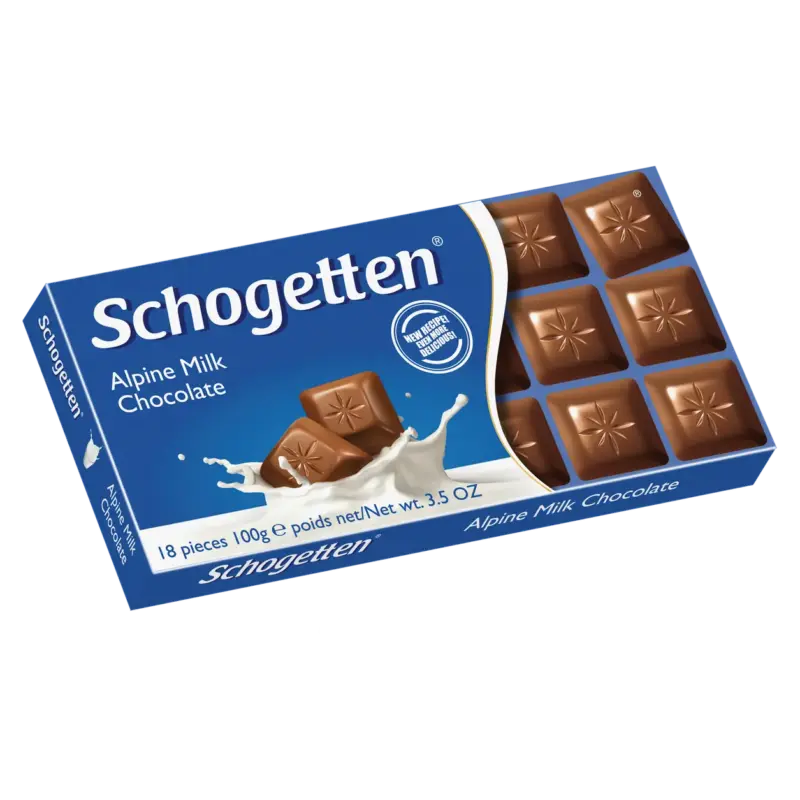 Шоколад “Schogetten Alpine milk Chocolate”(Шогеттен Альпійський молочний), 100г, Германиия