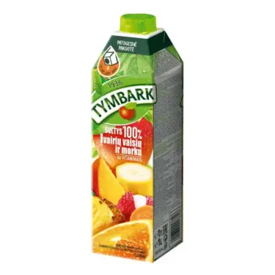 Сік Мультифрукт 100% з вітамінами Tymbark Multifruit 1 л Польща