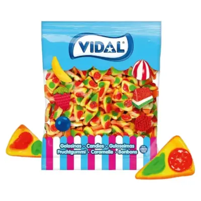 Желейні жувальні цукерки БЕЗ ГЛЮТЕНА Vidal Pizza 1625г (250штук)