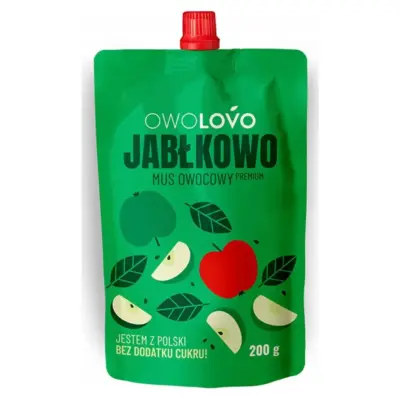 Мус Яблучний 100% БЕЗ ДОБАВЛЕННЯ САХАРА OWOLOVO 200 г Польща