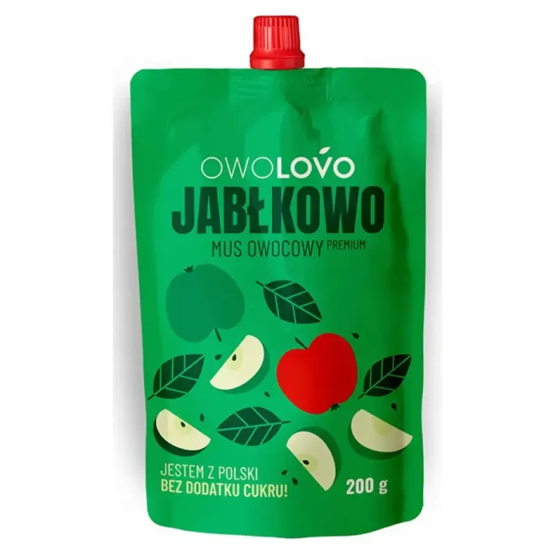 Мус Яблучний 100% БЕЗ ДОБАВЛЕННЯ САХАРА OWOLOVO 200 г Польща