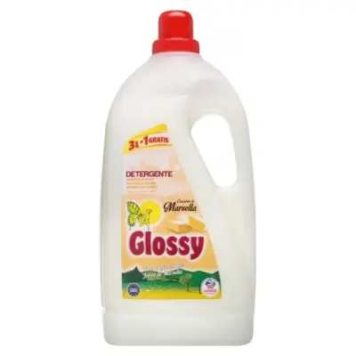 Гель для прання з марсельським милом Glossy 4 л (3+1 л) 60 прань Іспанія
