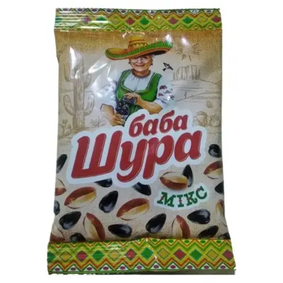 Семески соняшника смажені + арахіс МІКС "Баба Шура" 80г