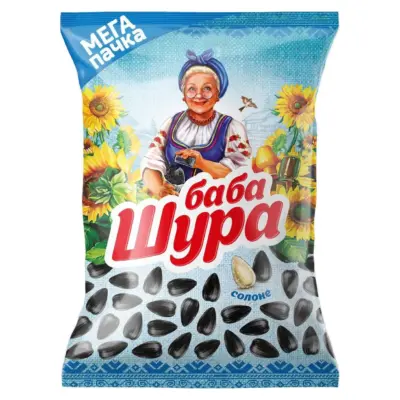 Семески соняшника смажені із сіллю МЕГА ПАЧКА "Баба Шура" 215г