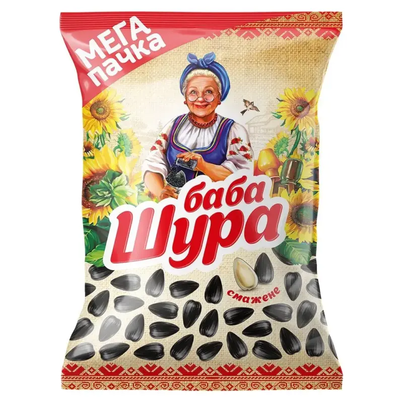 Семески соняшника смажені МЕГА ПАЧКА “Баба Шура” 215г