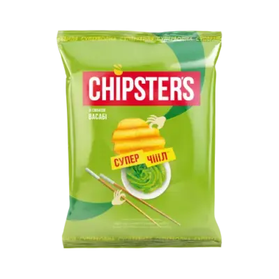 Чипси хвилясті зі смаком "Васабі" Супер Чилі Chipster's 110 г
