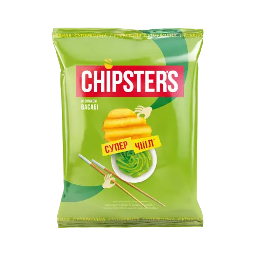Чипси хвилясті зі смаком “Васабі” Супер Чилі Chipster’s 110 г
