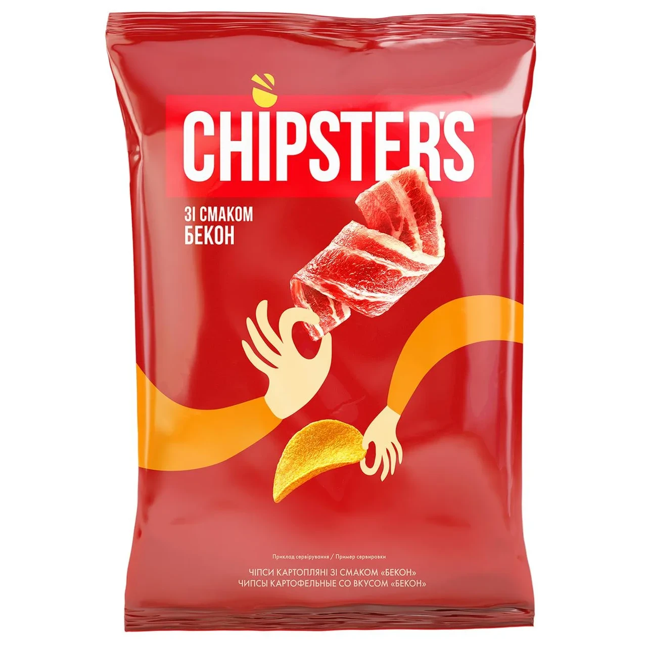 Чипсы  со вкусом "Бекон"  Chipster's 130г