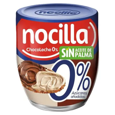 Шоколадно-молочна паста 0% цукру, без глютену, без пальмової олії Nocilla Duo190г Іспанія