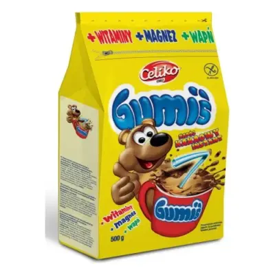 Какао-напій розчинний із вітамінами БЕЗ ГЛЮТЕНА Gumis CELIKO Польща 500 г