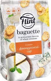 Сухарики Baguette пшеничні зі смаком "французький сир" Flint 100г
