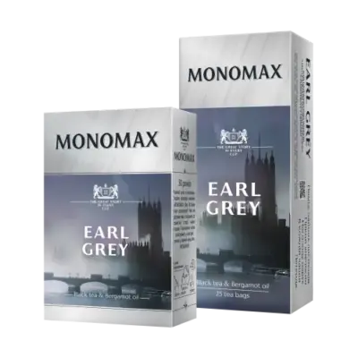 Чай чорний байховий з бергамотом Earl Grey пакетований Monomax (25 пакетиків х 2 г) 50г