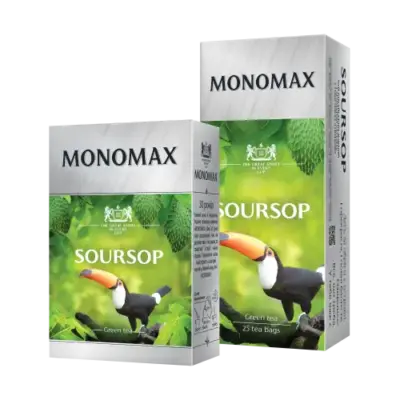 Чай зелений китайський байховий з ароматом саусеп пакетований Monomax (25 пакетиків х 1,5 г)37,5 г